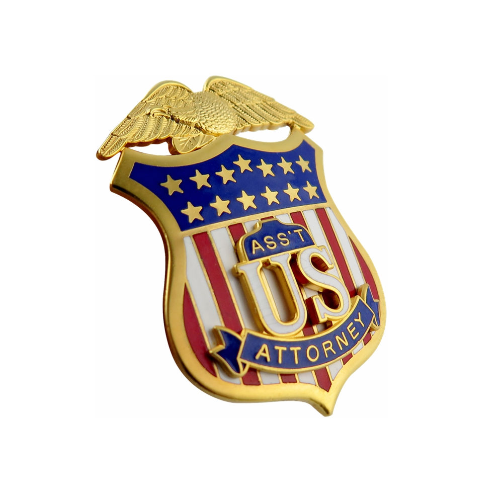 Custom Made US Attorney Badge No Minimum Order, Cheap Attorney