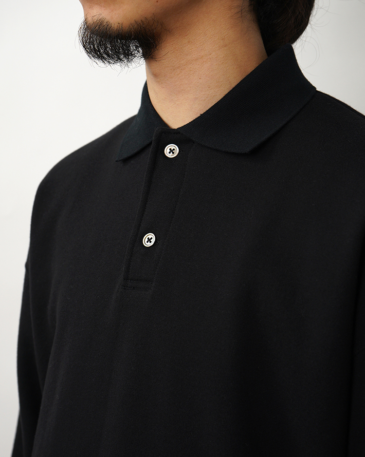 AZUMA Terry Pullover Polo Sweat / BLACK | Graphpaper (MEN)(グラフ