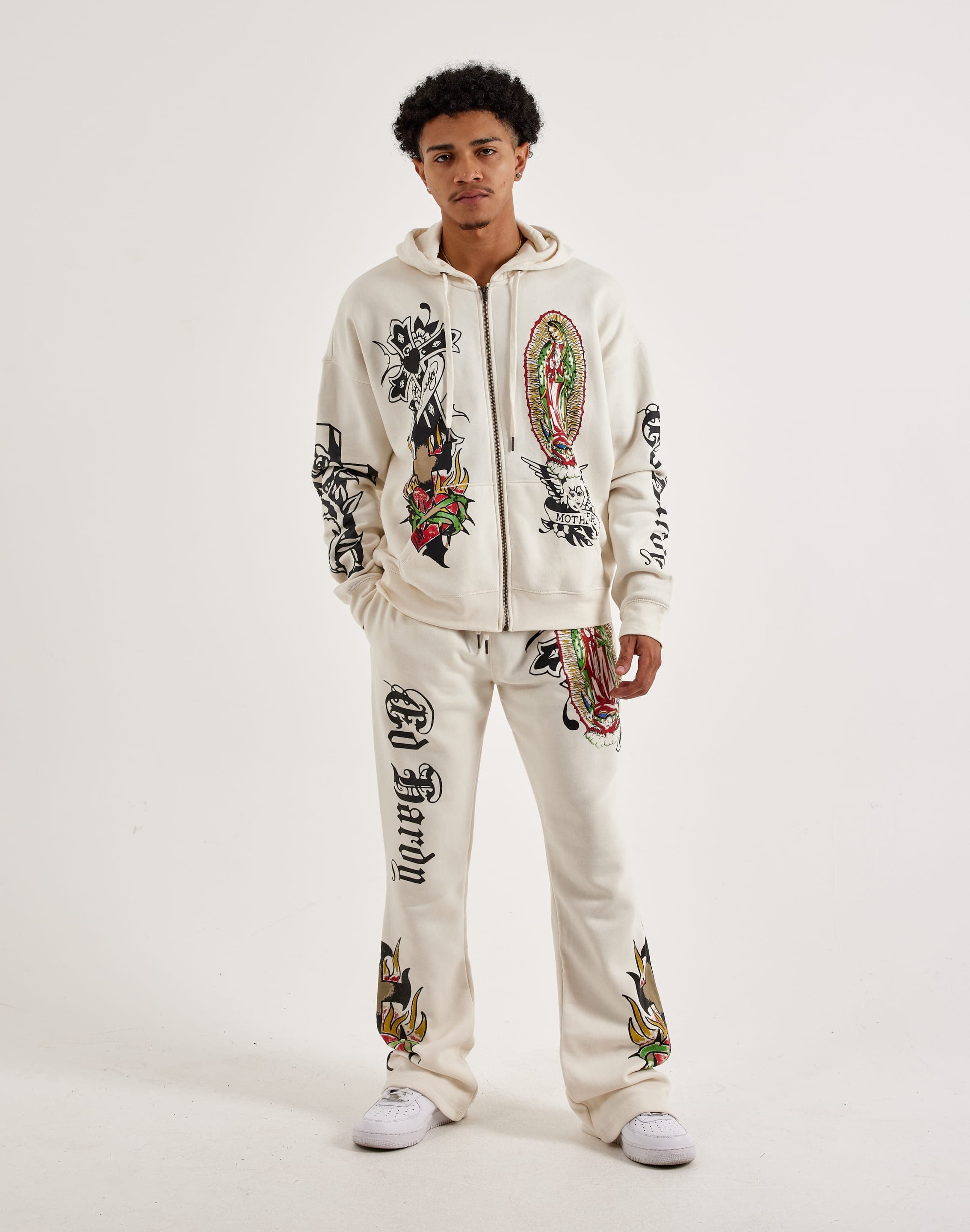 Ed Hardy Mary Full-Zip Fleece Hoodie – DTLR