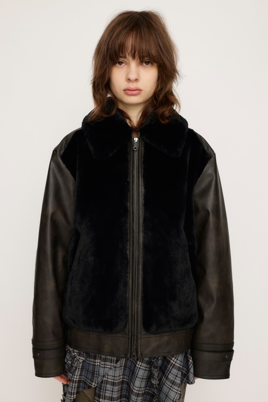 SLY | FAUX FUR DOCKING G-1 ジャケット (ブルゾン ) |SHEL'TTER WEBSTORE
