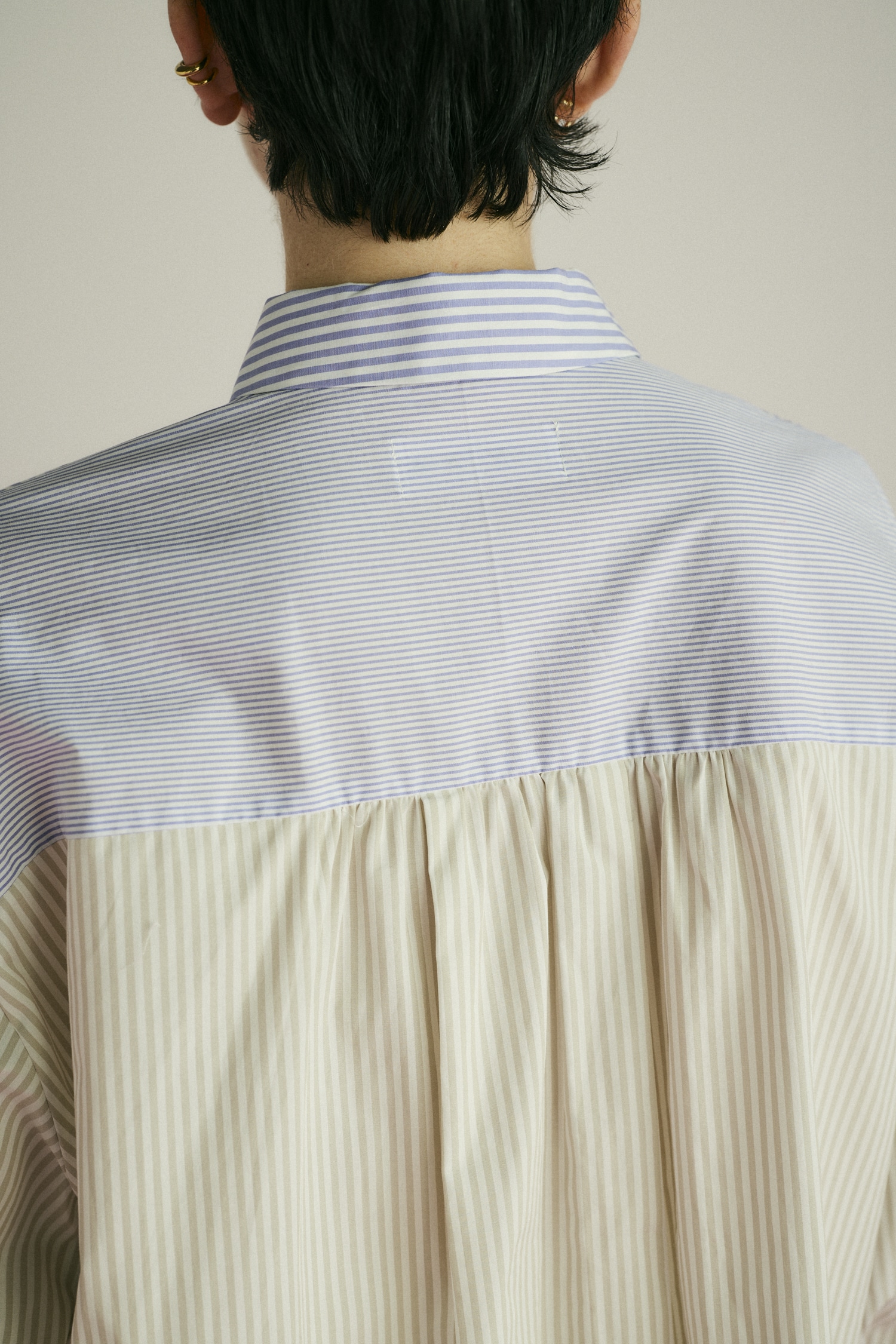 HeRIN.CYE | Wave motif big shirt (シャツ・ブラウス ) |SHEL'TTER