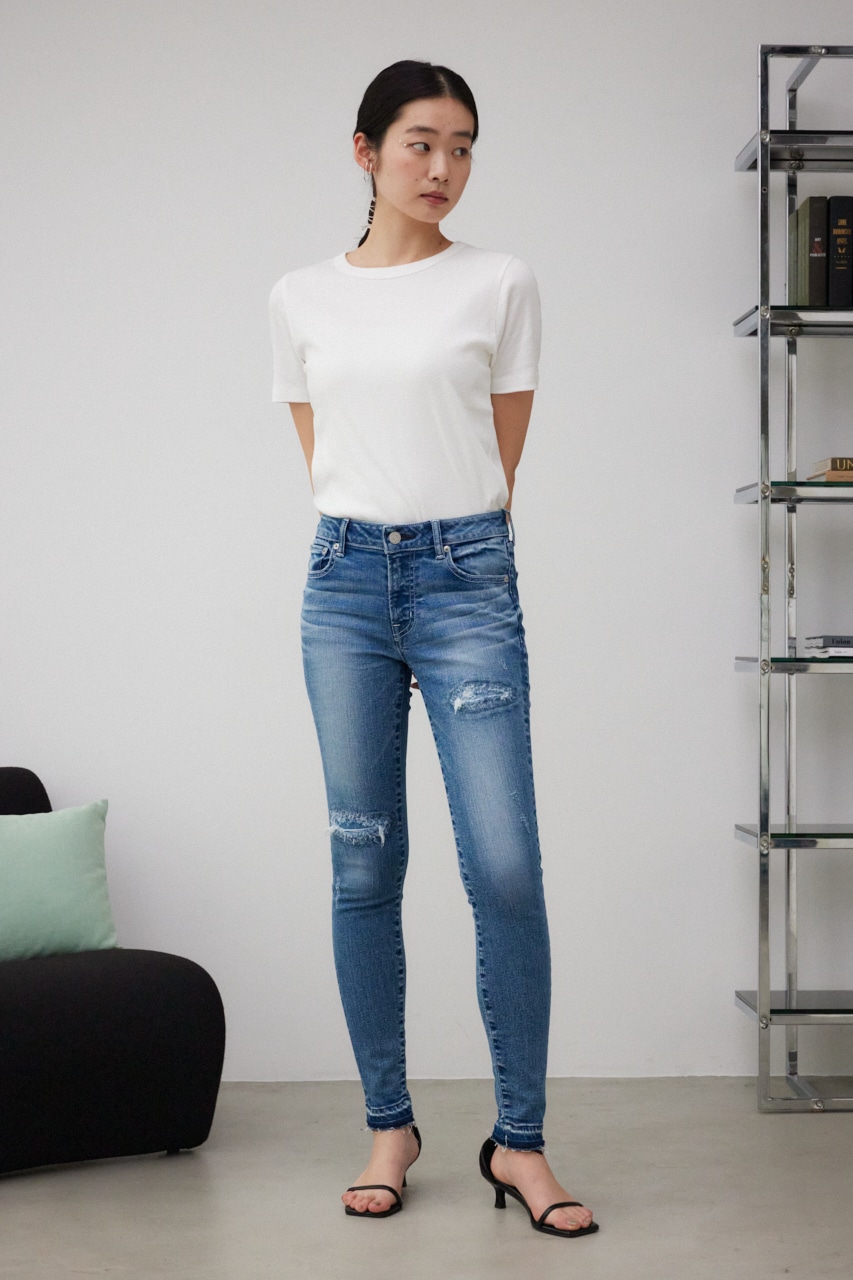 AZUL BY MOUSSY | AZUL DENIM リペアスキニーデニム (スキニー ) |SHEL