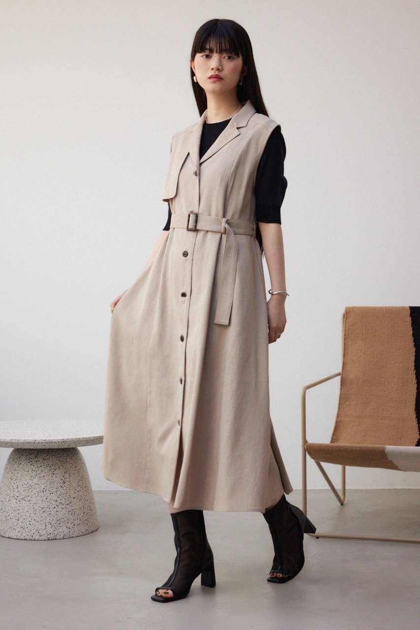 AZUL BY MOUSSY | リネンライクジレワンピース (ワンピース(ロング