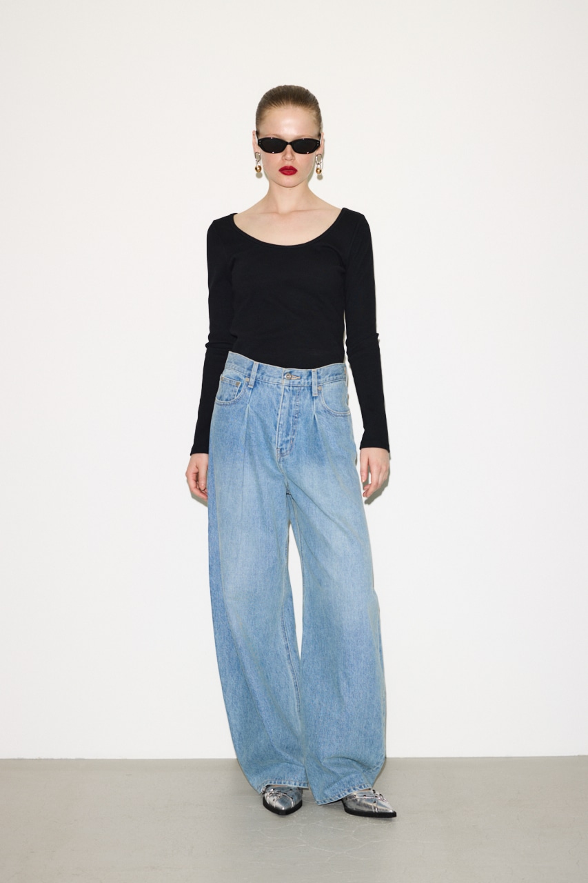 THROW by SLY | 【THROW】J／W CURVE TUCKED パンツ (ワイド ) |SHEL