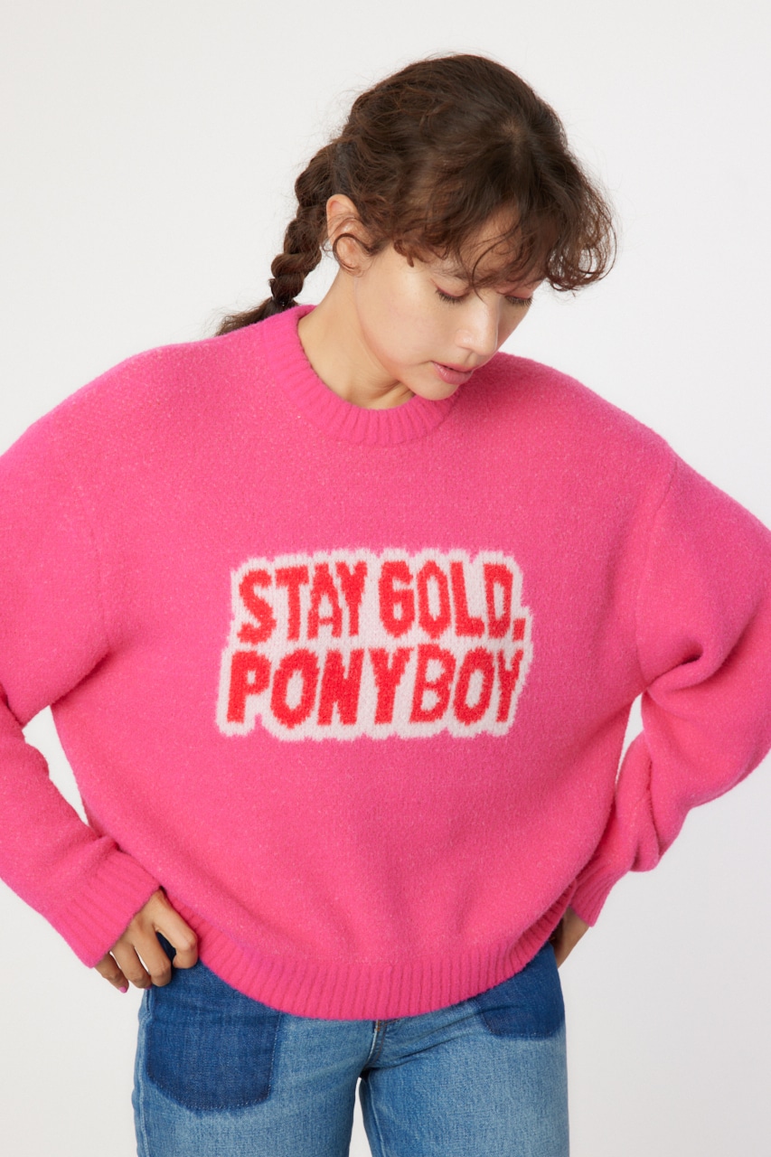 RODEO CROWNS WIDE BOWL | タイポグラフィニットトップス (ニット