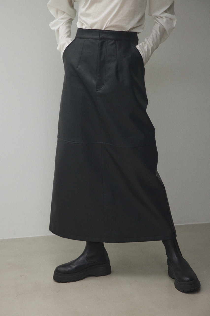 BLACK BY MOUSSY | fake leather skirt (スカート(ロング) ) |SHEL