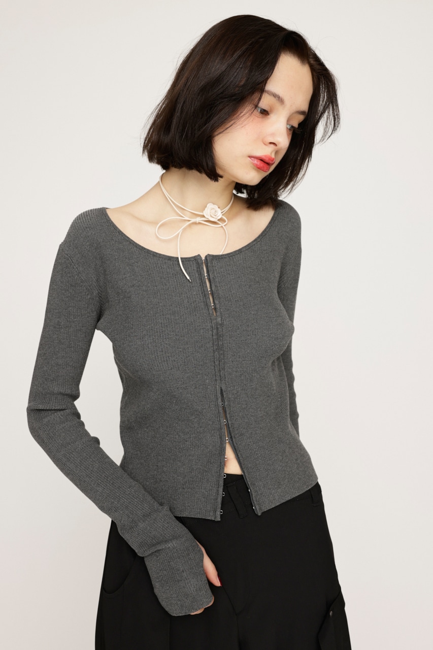 SLY | FRONT HOOK RIB トップス (ニット ) |SHEL'TTER WEBSTORE