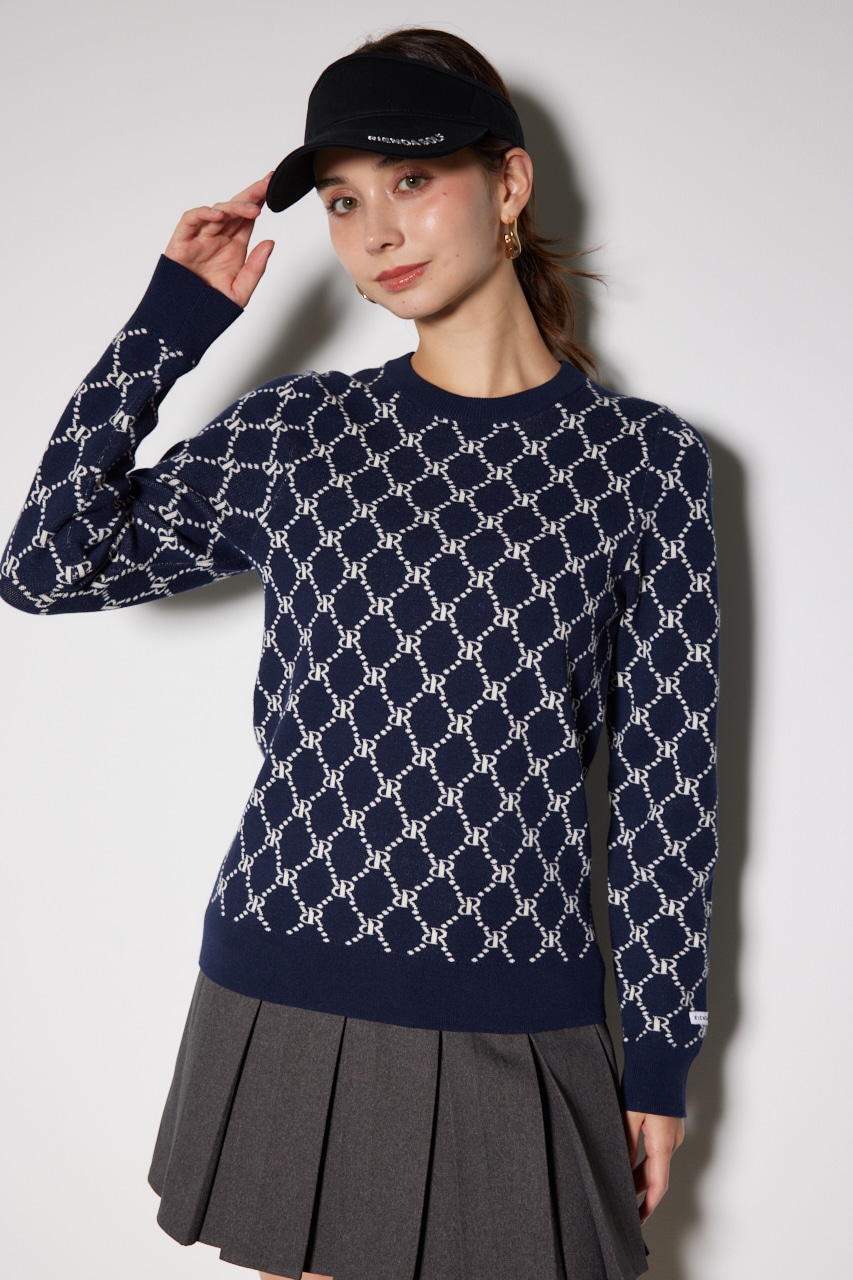 RIENDA GOLF | 【RIENDA GOLF】モノグラムロゴニットトップス (ニット