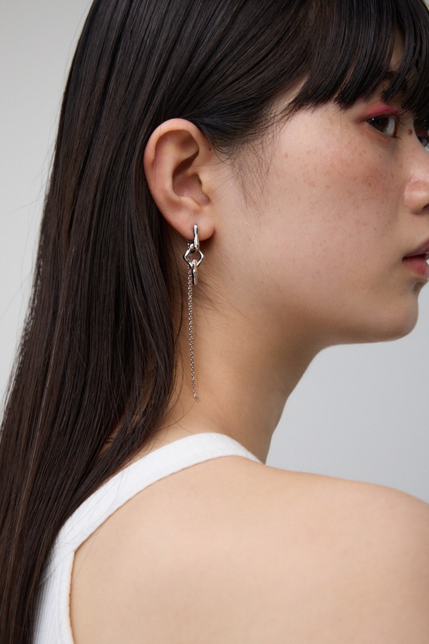 AZUL BY MOUSSY | スクエアチェーンピアス (ピアス・イヤリング