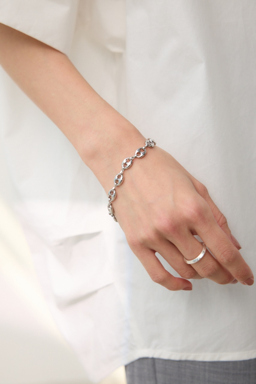 し*る様 18k チェーンブレスレット au750. b002 18金 アンカー マリン