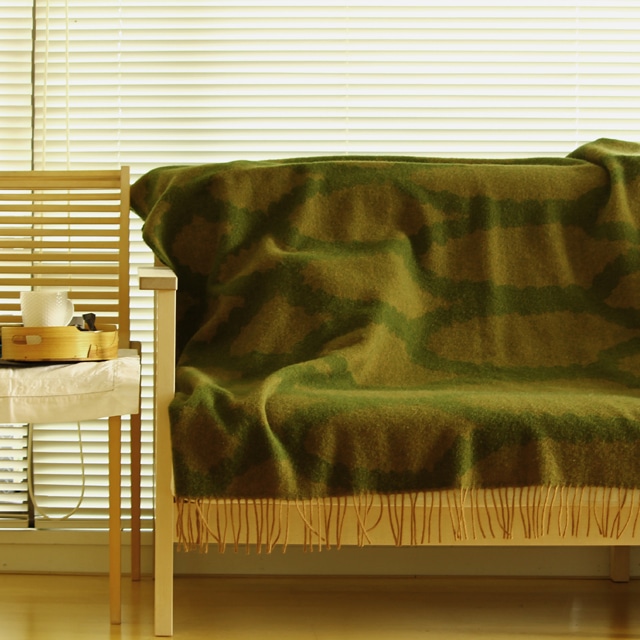 KLIPPAN/クリッパン スロー BOSQUET グリーン/ブラウン | サステナブル