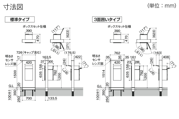 LIXIL 機能門柱FK ボックスセット仕様 ポスト＋宅配ボックス 標準