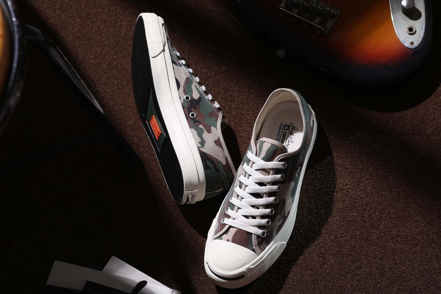コンバースのスニーカー「ジャックパーセル」シックな“カモ柄”モデル