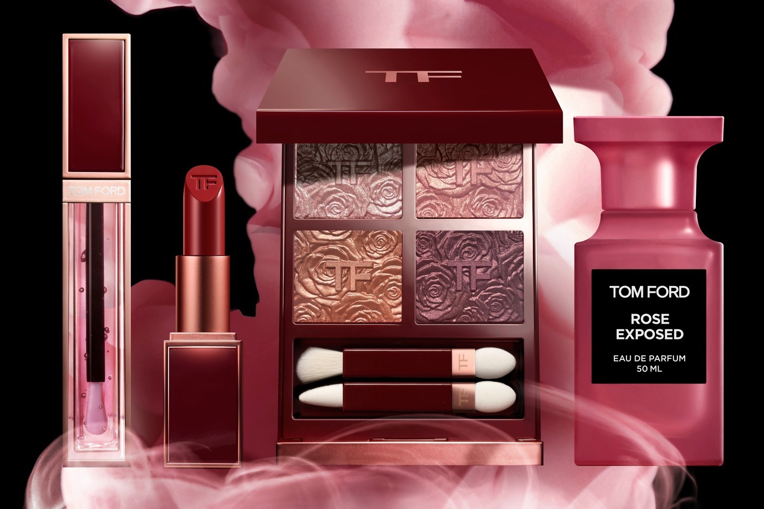 トム フォード ビューティ25年春コスメ、“薔薇の刻印入り”アイシャドウ