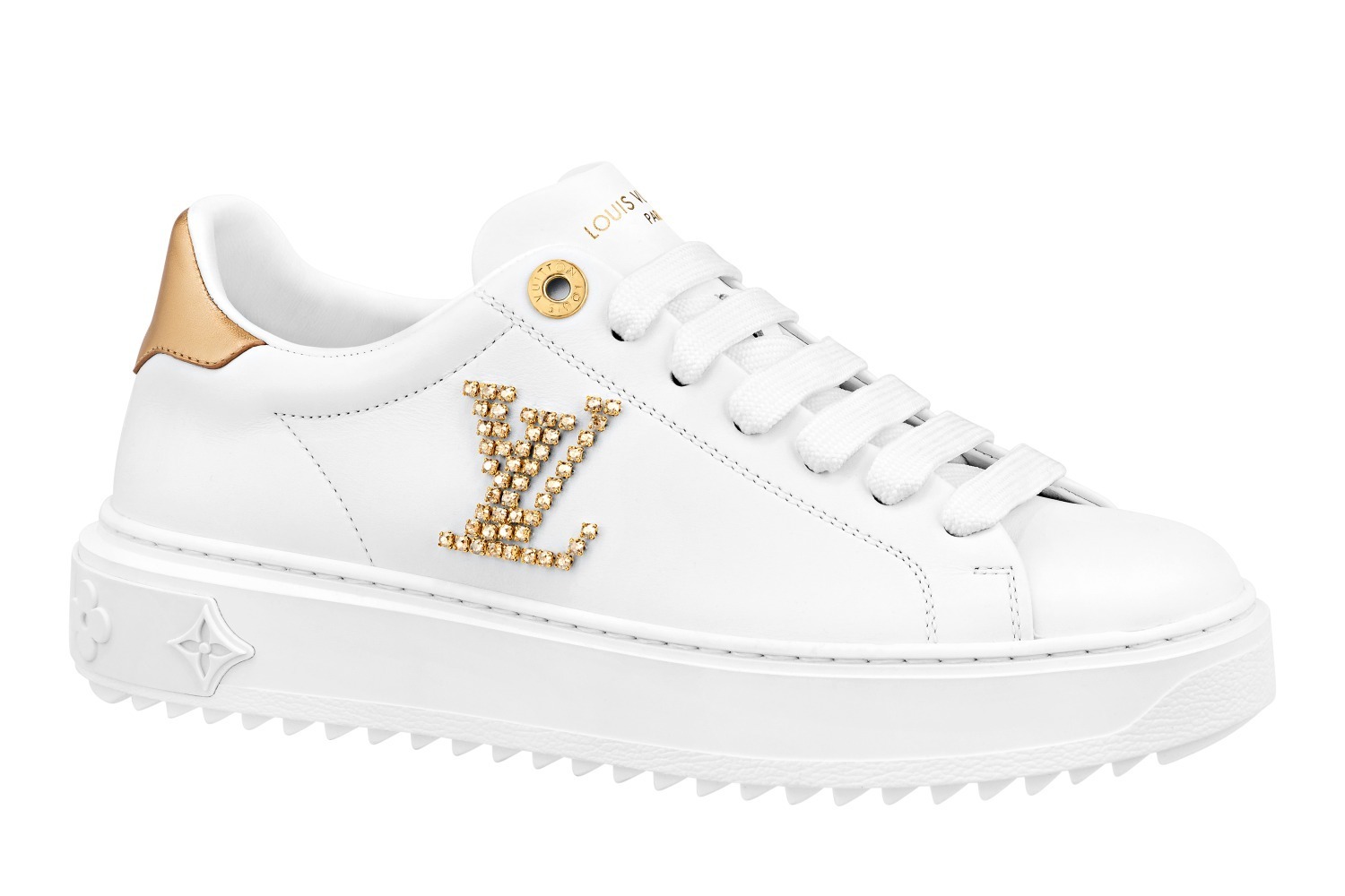ルイ・ヴィトン新作スニーカー、“煌めくLV イニシャル”付き厚底