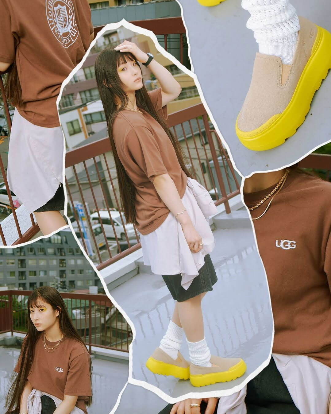 UGG新作”厚さ57mm”のボリュームレーススニーカー＆スリッポン、豊富な