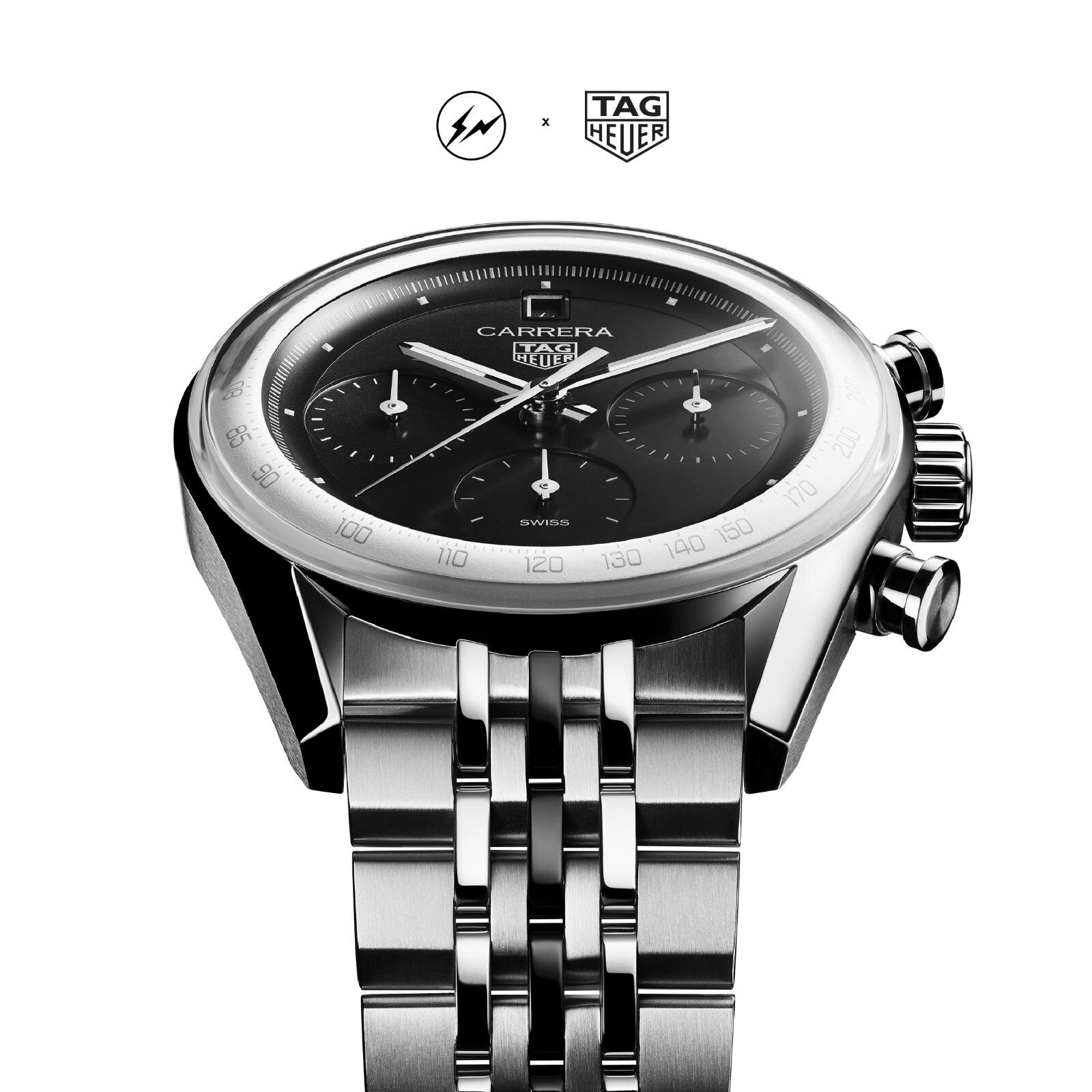 タグ・ホイヤー×フラグメントの腕時計「カレラ」クラシックなドーム