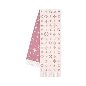 ルイ・ヴィトン“モノグラム・フラワー”ちりばめたカシミヤマフラー、鍵