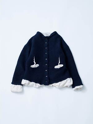 ピリングス“裏地が表に吹き出す”縮絨加工ウィメンズジャケット、袖口