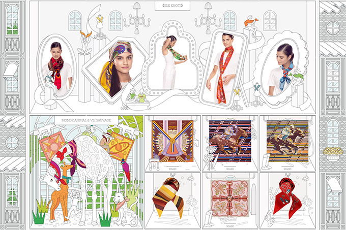 スカーフが集うバーチャルな家、エルメスの新ウェブサイト「メゾン・デ