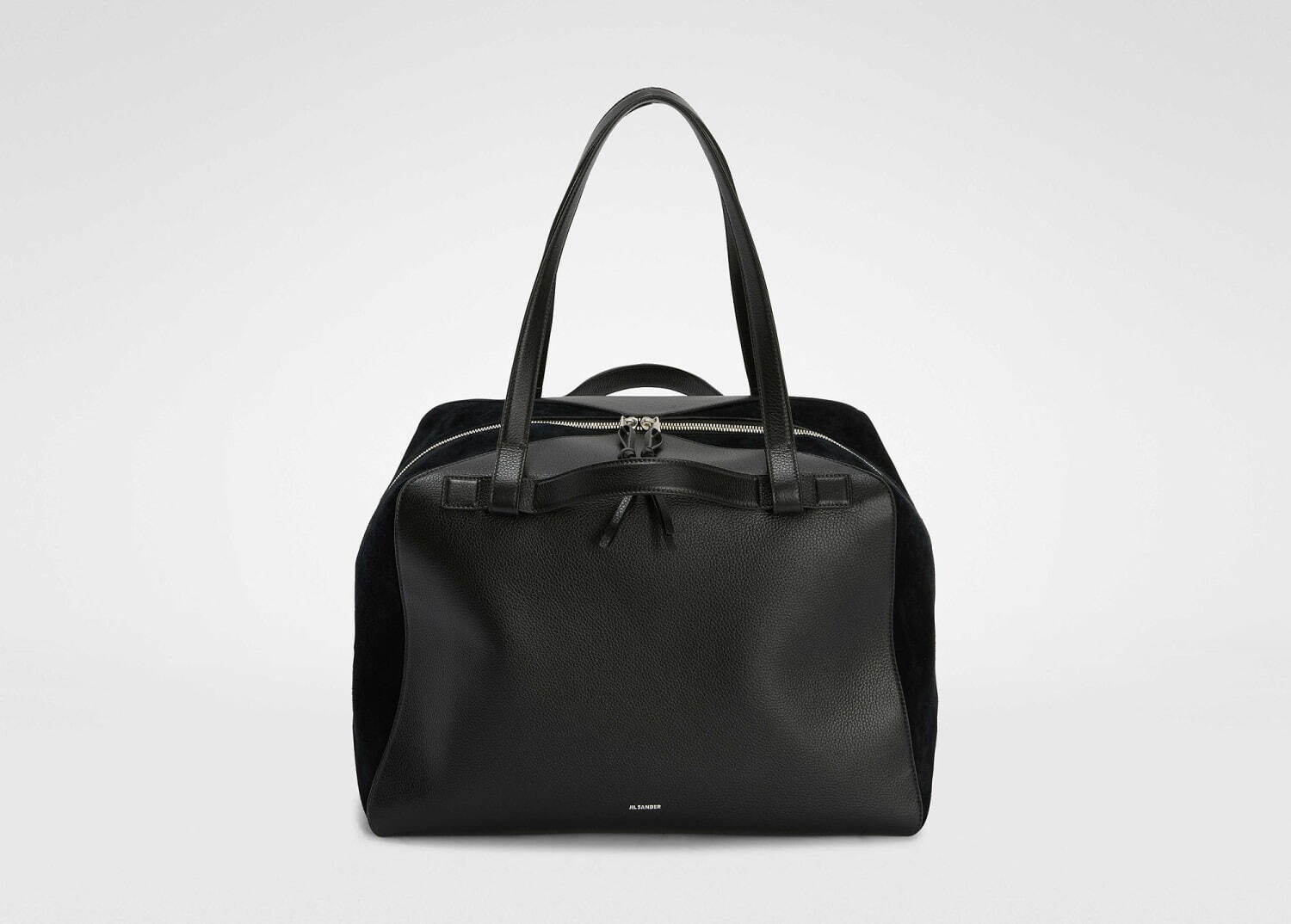 ジル サンダーのメンズバッグ、留め具のないフラップ付きレザー