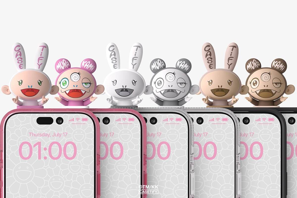 ケースティファイ×村上隆「カイカイ＆キキ」のピンクスマホケース