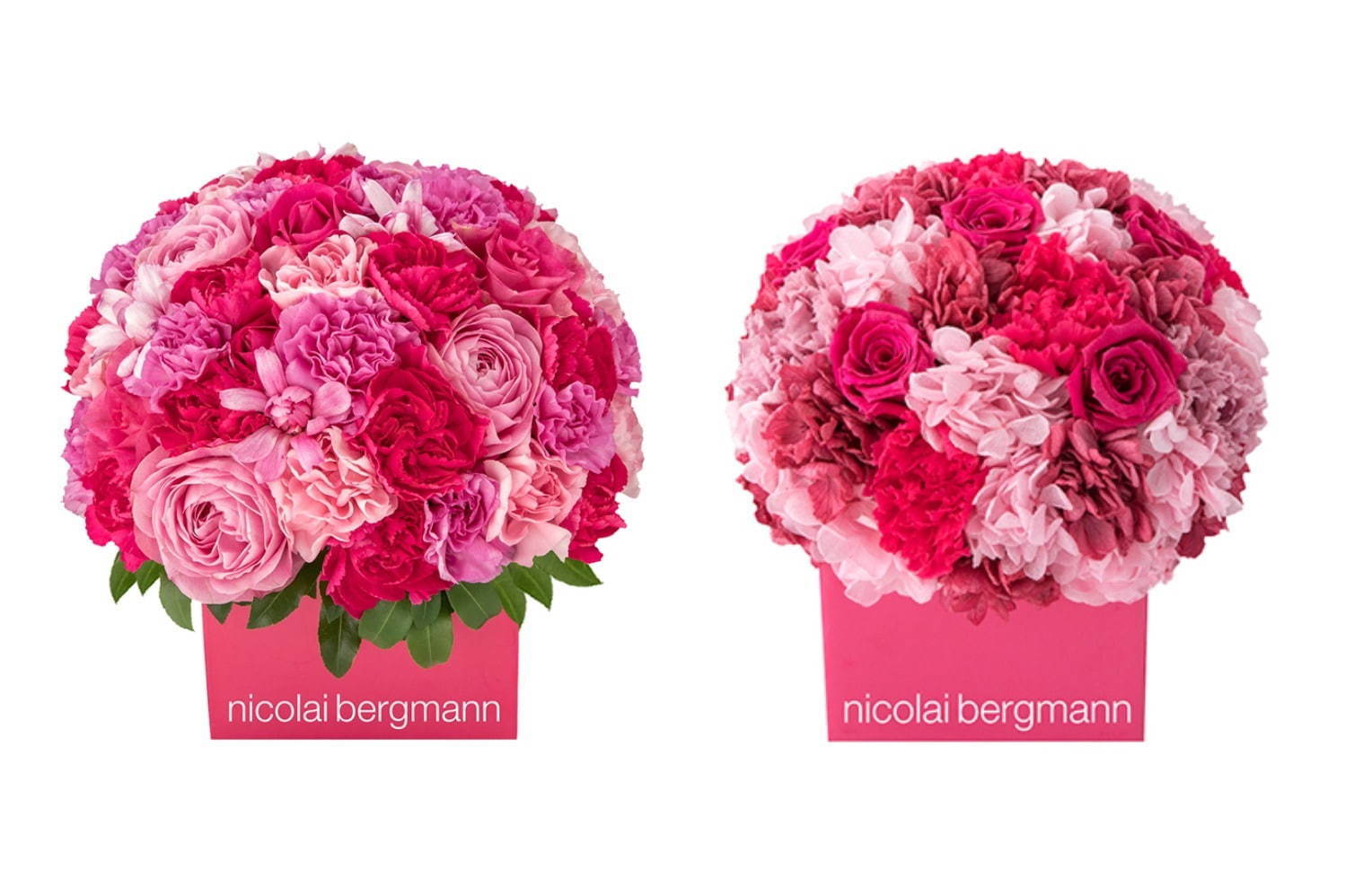 ニコライ バーグマン“母の日”限定フラワーボックス、鮮やかピンクの