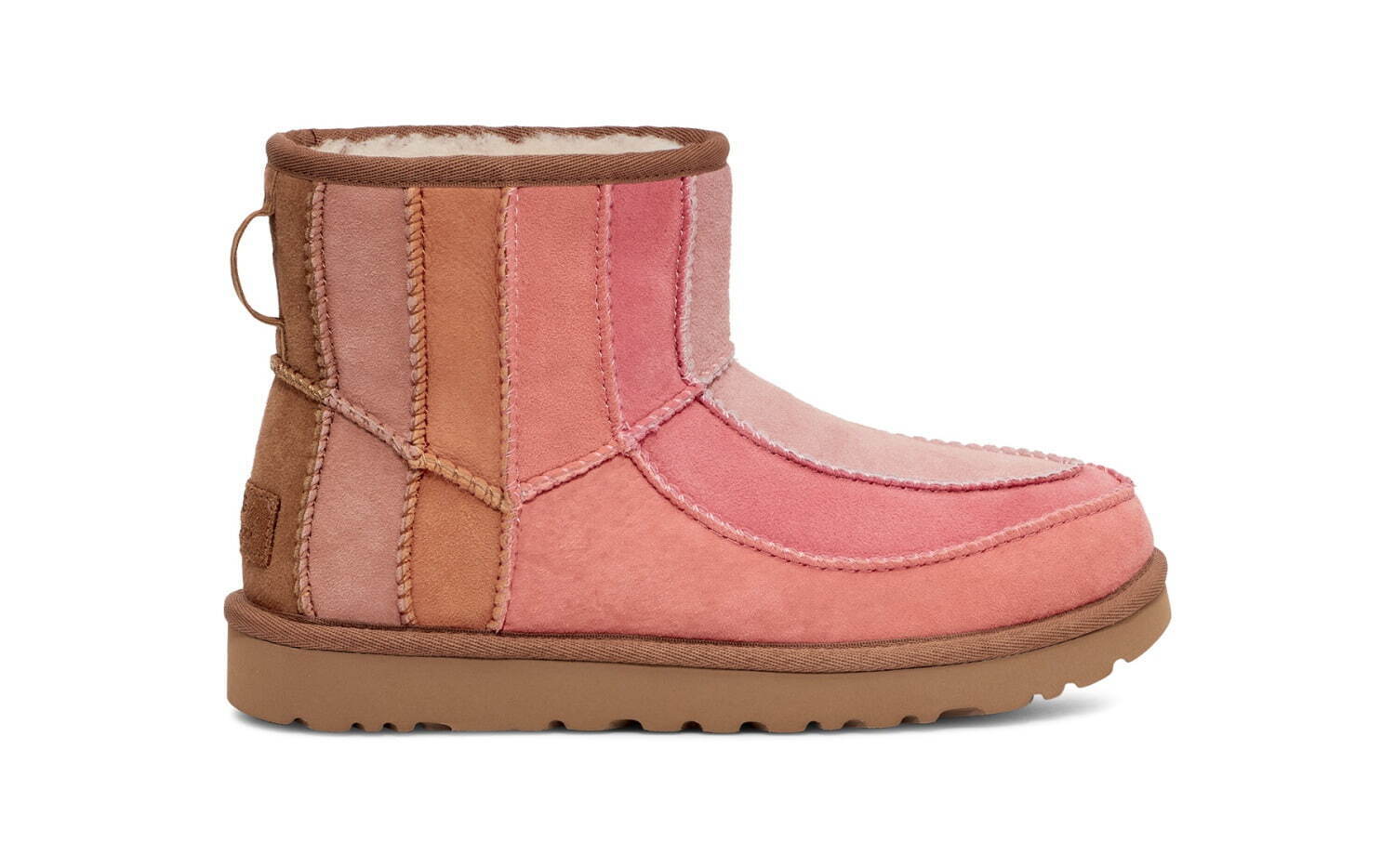 アグ“ピンク”グラデーションのムートンブーツ＆スリッパ、シャバララ