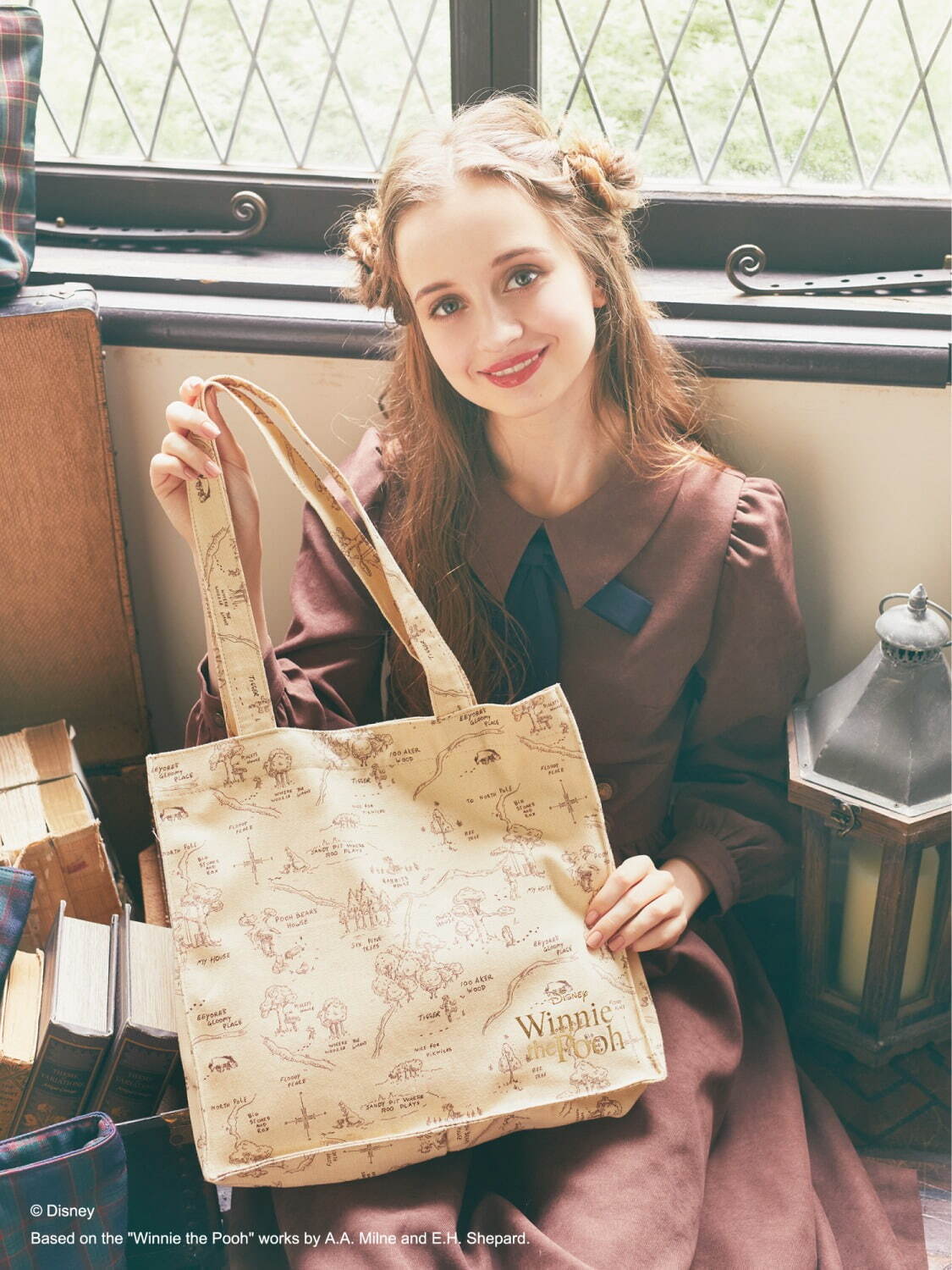 メゾン ド フルール「くまのプーさん」フリルトートバッグ&“はちみつ