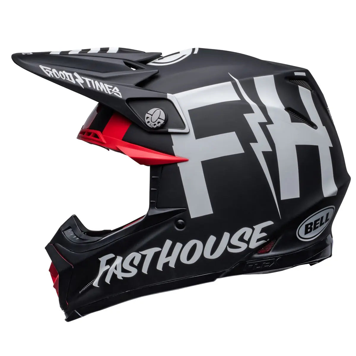 Bell x Fasthouse Tribe Moto 9S Flex Helmet - Black/White