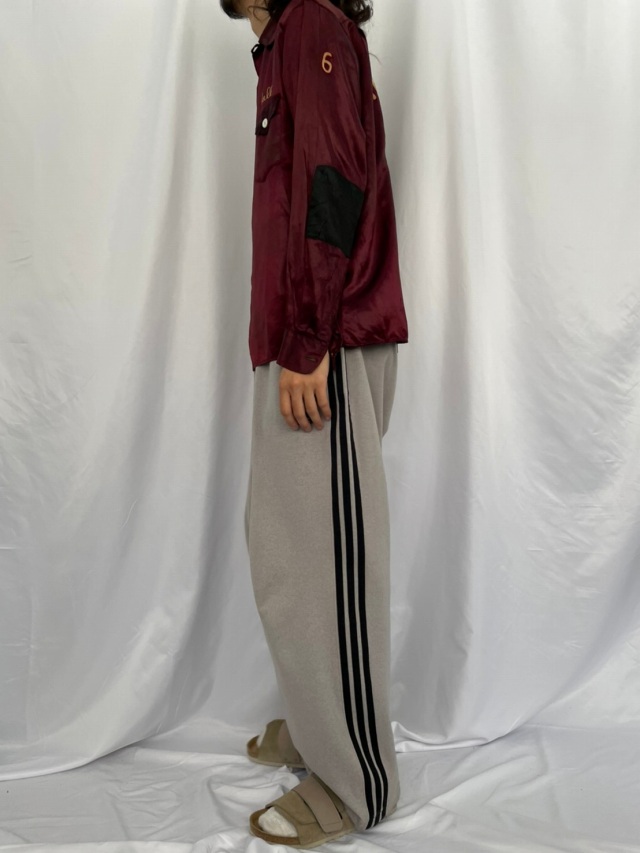 40年代 40s 50年代 50s ボルドー バーガンディ 開襟 オープンカラー