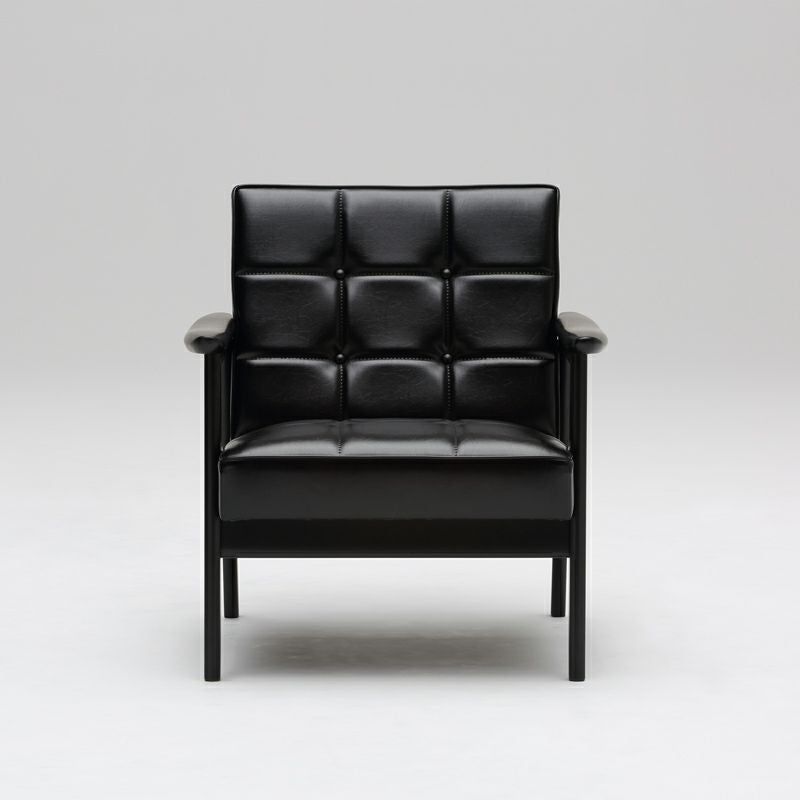 カリモク60 Kチェア1シーターブラックブラック（マットブラック色塗装