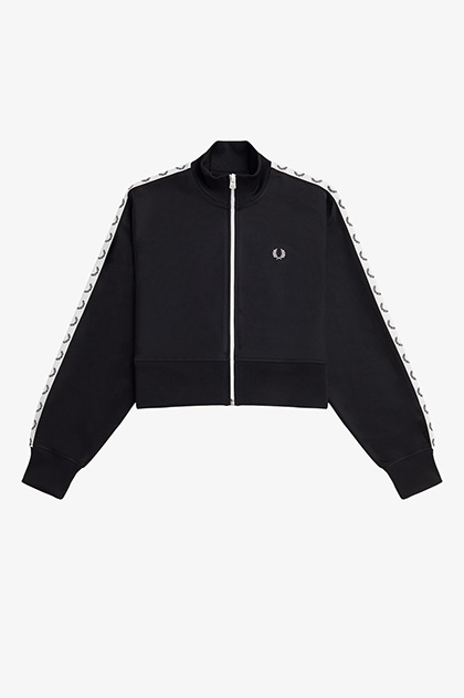 Cropped Taped Track Jacket(10 102：BLACK): | FRED PERRY JAPAN