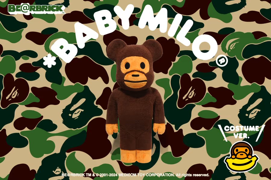 A BATHING APE × BE@RBRICK BABY MILO COSTUME VER 400% & 1000%が2024