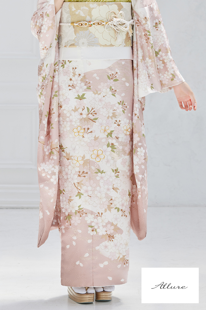 正統派古典 ピンク/白/淡い色 桜柄/柄小さめ シンプル きれいめ