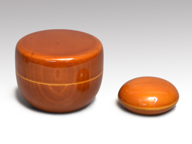 飛騨春慶塗 茶箱一揃い 象牙茶杓 仕覆（正倉院 双鳥華紋）未使用 | 古