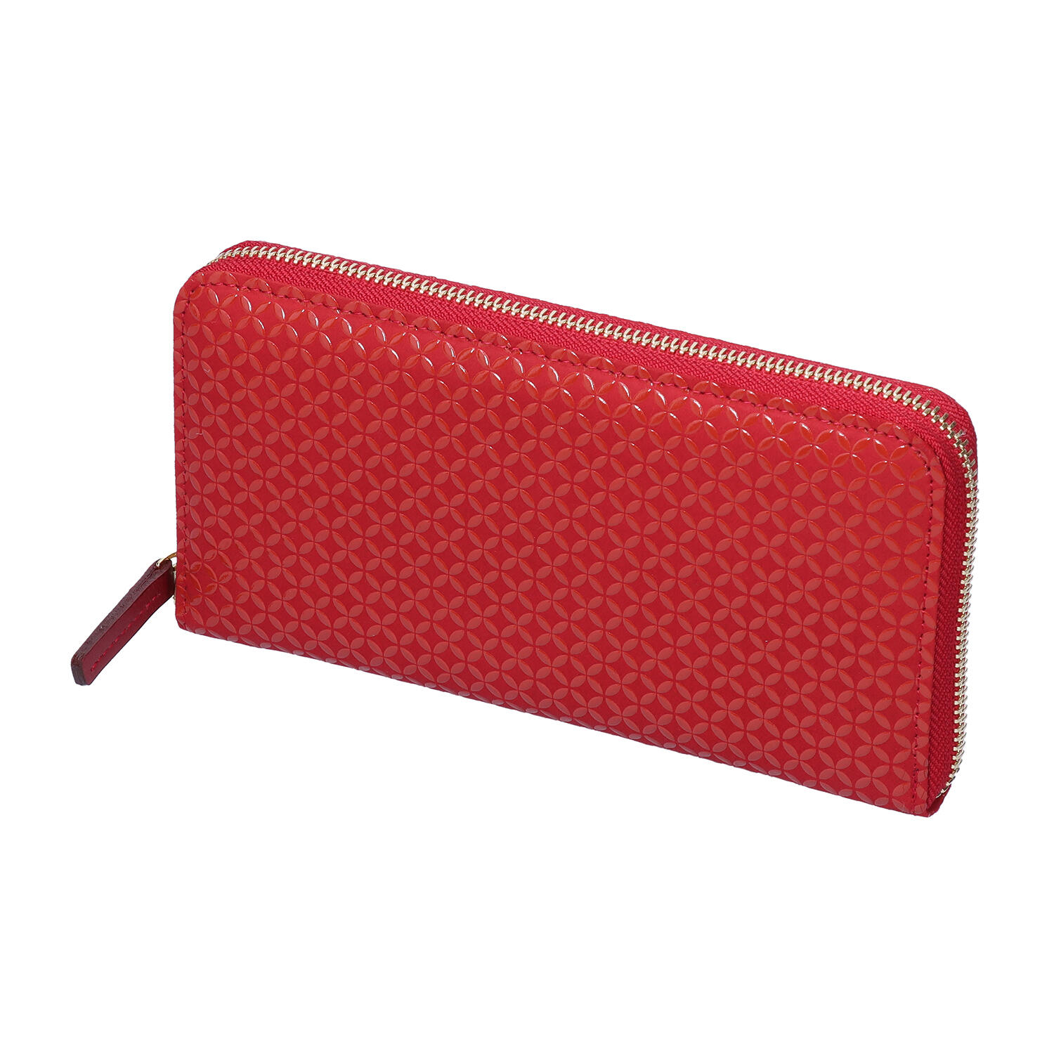 甲州印伝 黒×白 鹿革 ラウンドファスナー長財布 | 株式会社 印傳屋上原