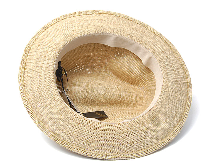 イタリア Borsalino(ボルサリーノ) ラフィア細編み中折れ帽 141165