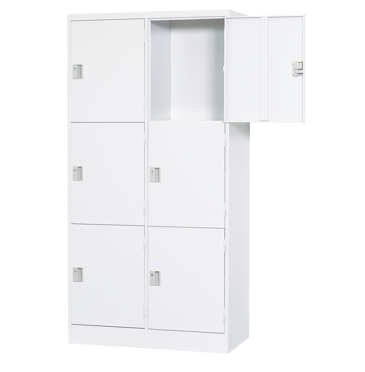 ダイヤル式 2列3段6人用ロッカー 浅型 TLKシリーズ 幅900 奥行450 高さ