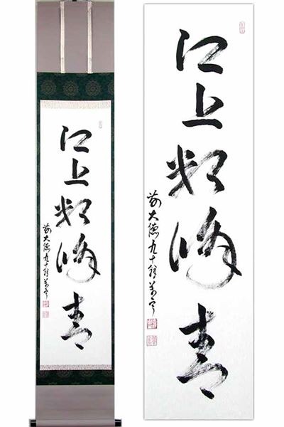 掛け軸 江上数峰青 (丹羽萬寧) 送料無料 【掛軸】【一間床・半間床