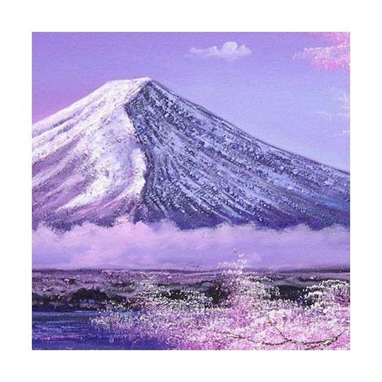 絵画 油絵 富士に桜 （木村由記夫） 送料無料 【肉筆】【油絵】【桜絵