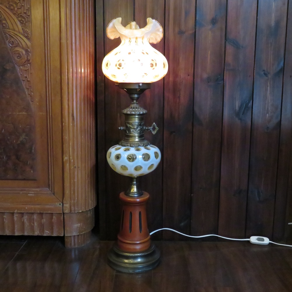 アメリカ ヴィンテージ フェントン コインドット トパーズ オイル