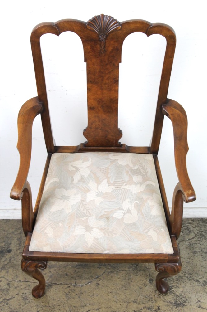 イギリス アンティーク ウォルナット ダイニングチェア 6脚セット