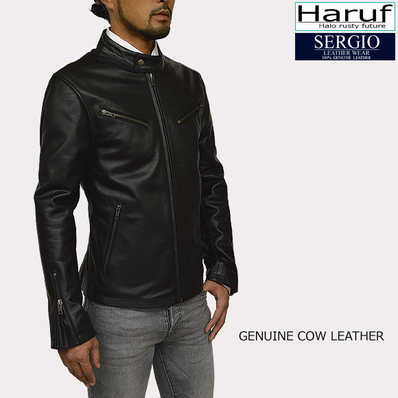 本革 ライダースジャケット シングル レザージャケット 革ジャン