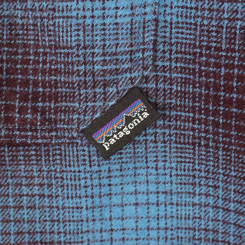 00's Patagonia オンブレチェック柄 ヘビーネルシャツ 