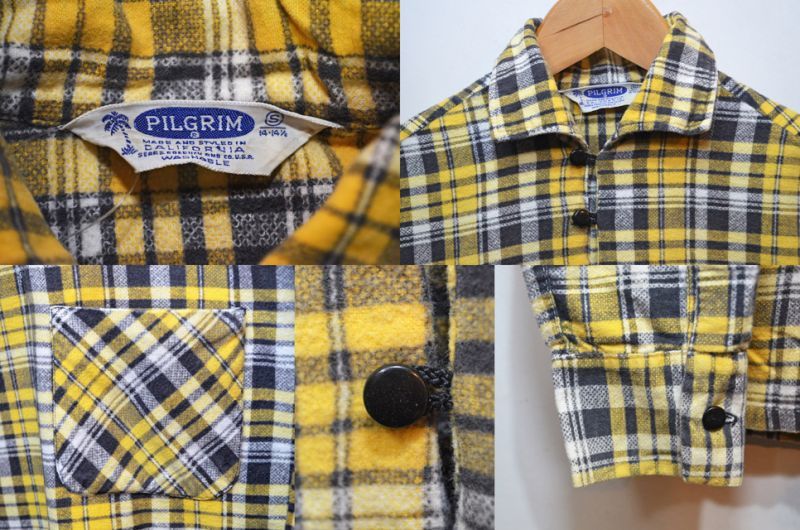 60's Pilgrim プルオーバープリントネルシャツ - used&vintage box Hi