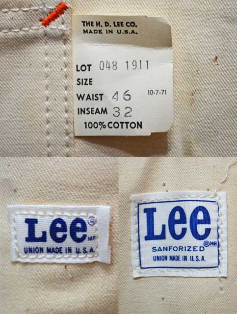 60-70's Lee コットンオーバーオール “DEADSTOCK” - used&vintage box