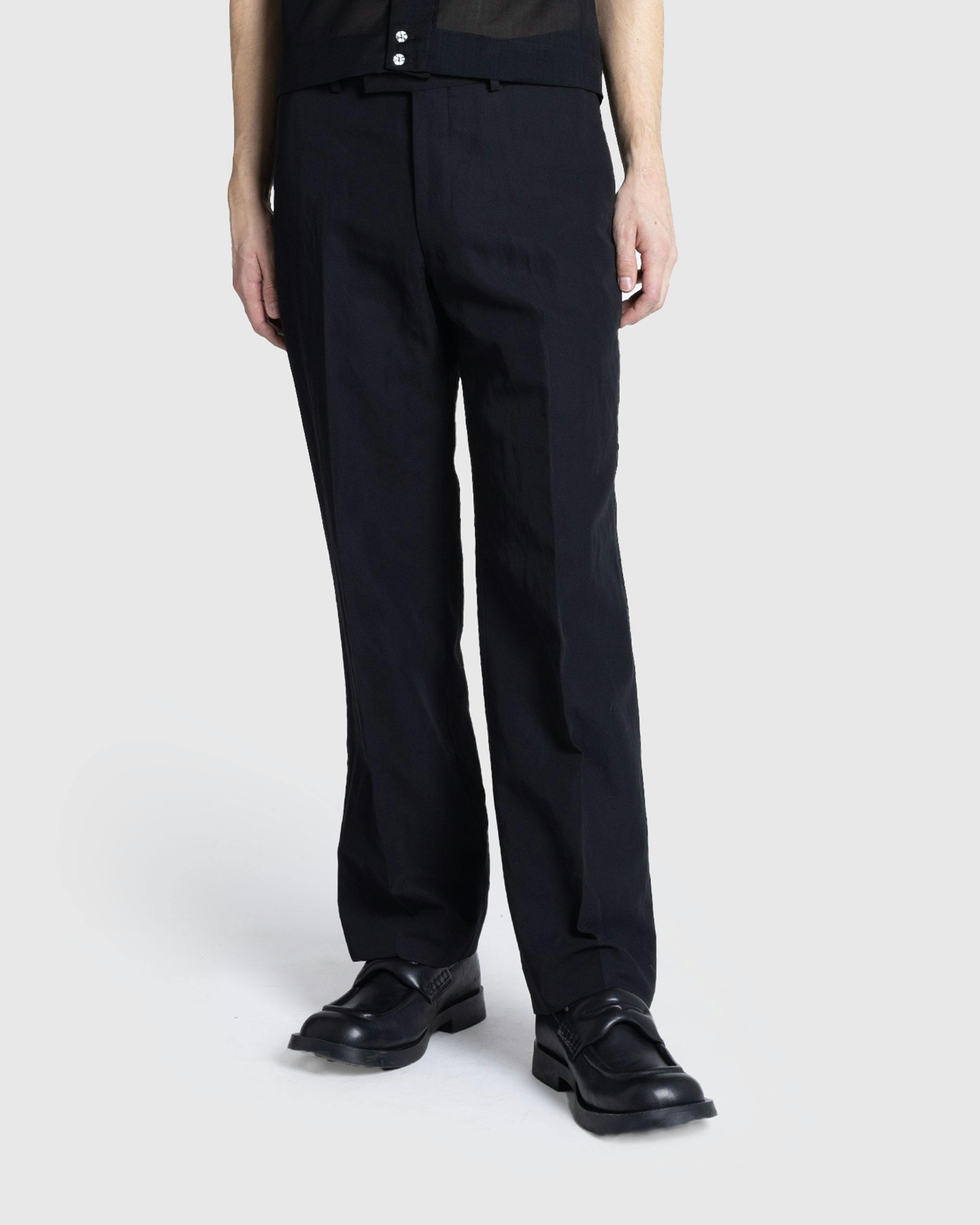 Auralee – Hard Twist Finx Linen Chino Slacks Black