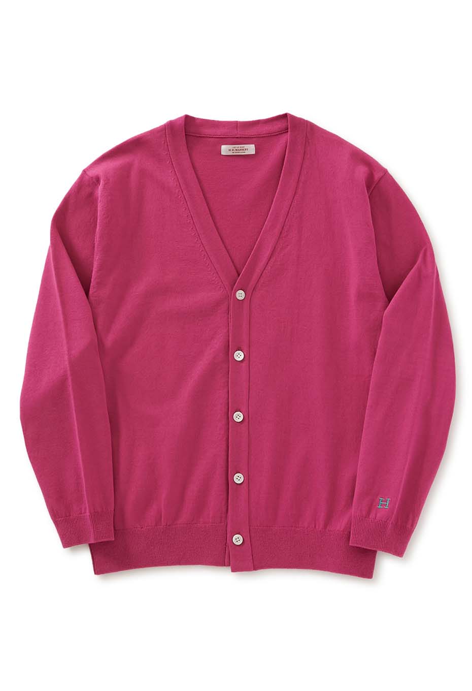 リフルコットン ウォッシャブル シームポケットカーディガン