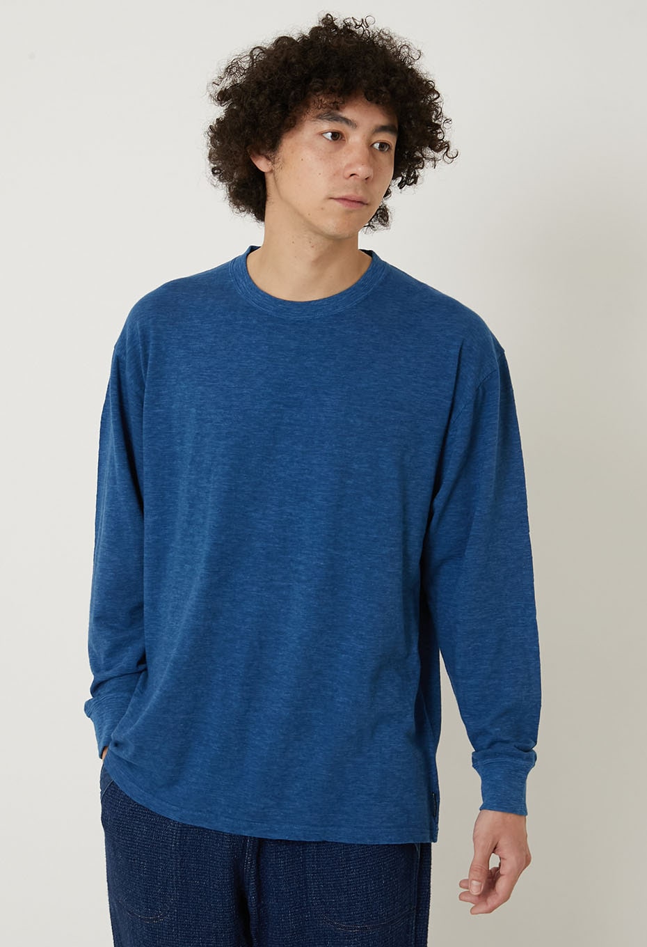 インディゴスラブテンジク ロングスリーブTシャツ | BLUE BLUE